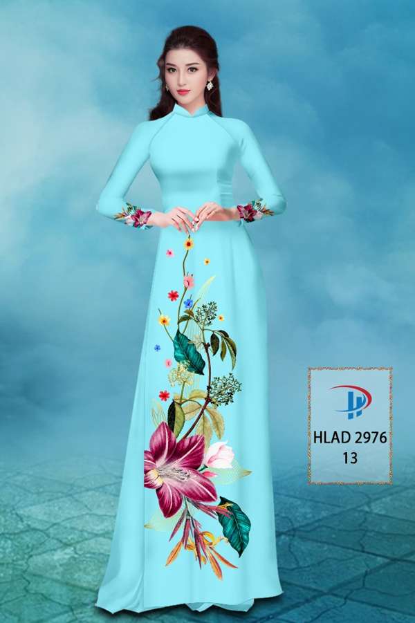 Vải Áo Dài Hoa In 3D AD HLAD2976 70